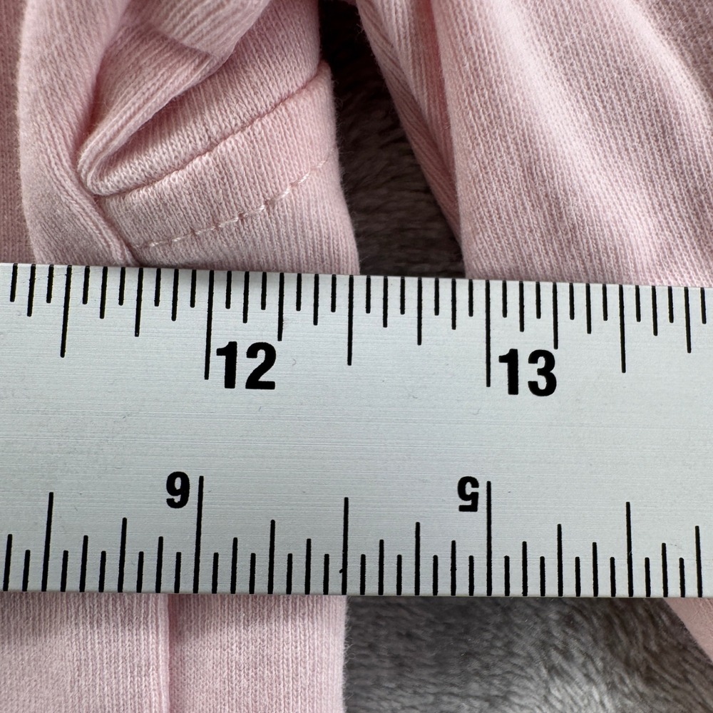 NWT Open Edit Pink Corset Seam Long Sleeve Top Curved Hem XS - Picture 7 of 8